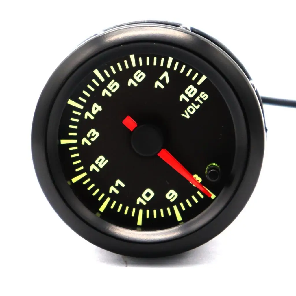 2`` 52mm Car LCD Voltmeter Digital  Meter 8-18V Adjustable 7 Color