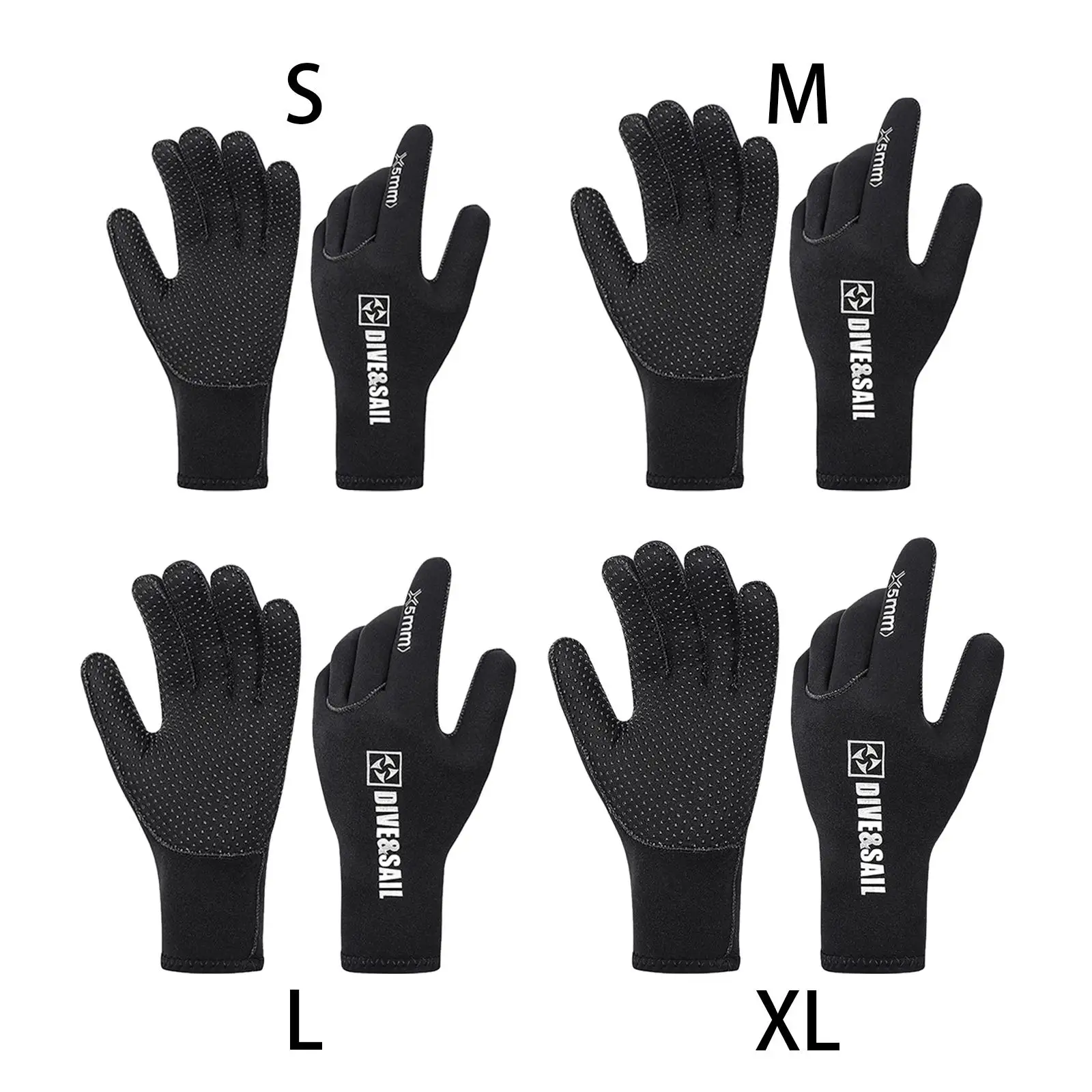 5MM Neoprene Swimming Gloves Snorkeling Equipment Anti Scratch Keep Warm Wetsuit Gloves for Swimming Spearfishing Water Sports