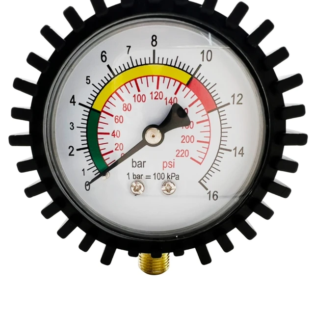 Manomètre numérique de pression d'air, taille du cadran, avec connecteur  inférieur M11, 1/4 pouces, 1/8 pouces, et botte de protection, précision  0-255psi, alimenté par batterie, 1% - AliExpress