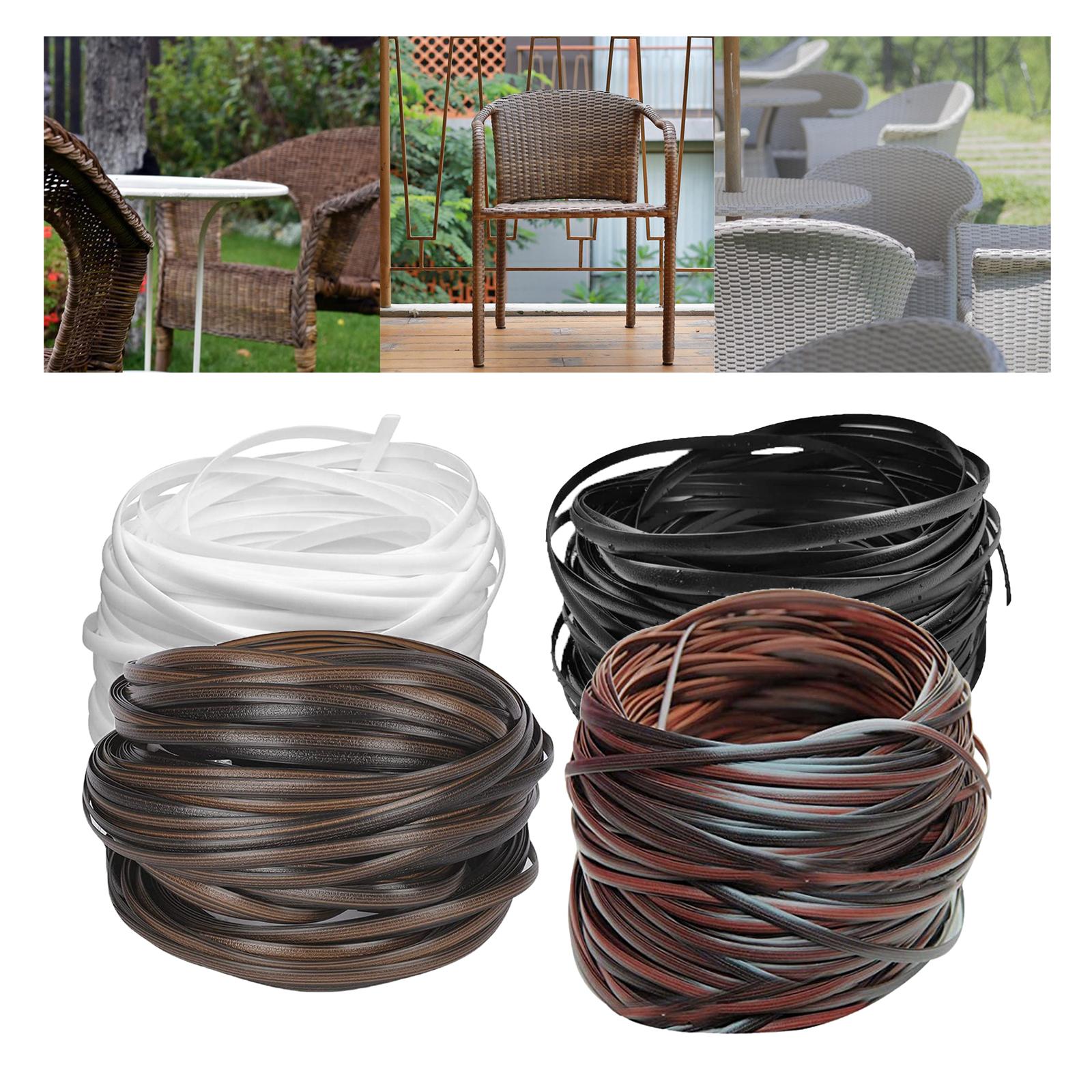 32M imitation flat synthetic rattan 8mm wide weaving material plastic rattan for knit and repair chair