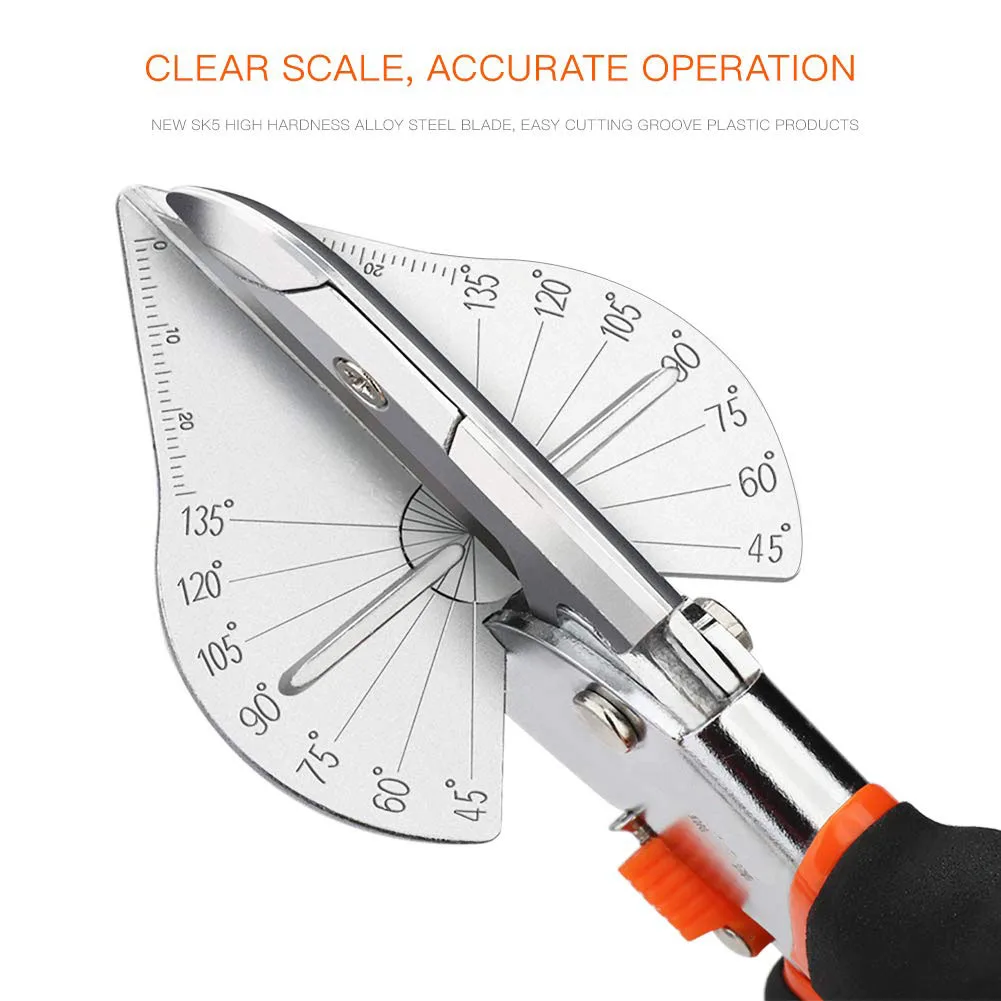 Winkelschere 45-120 Grad Gehrungsschneider Handschere Multifunktionale PVC PE Kunststoffrohrschere für Hausarbeiten, Heimdekoration, Sanitärarbeiten – Detail 7
