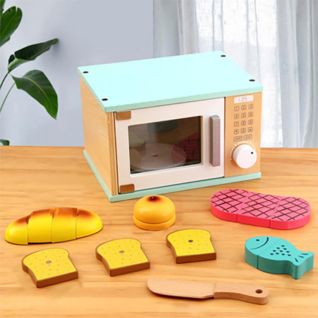 Macaron Microwave Toys Simulation Baby Early Educational Kitchen Toys Dollhouse Furniture Cookware Birthday Gift