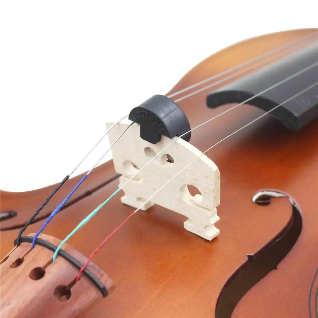 Black Round Rubber Violin Mute  Musical Instrument Accessory