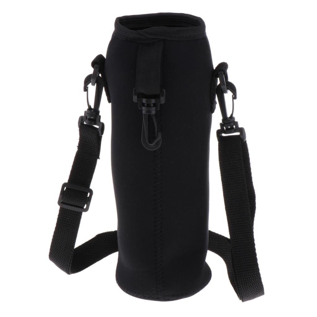 Water Bottle Carrier Insulated Cover Bag Pouch Holder Shoulder Strap 1L Sports Water Bottle Case Neoprene Pouch Holder