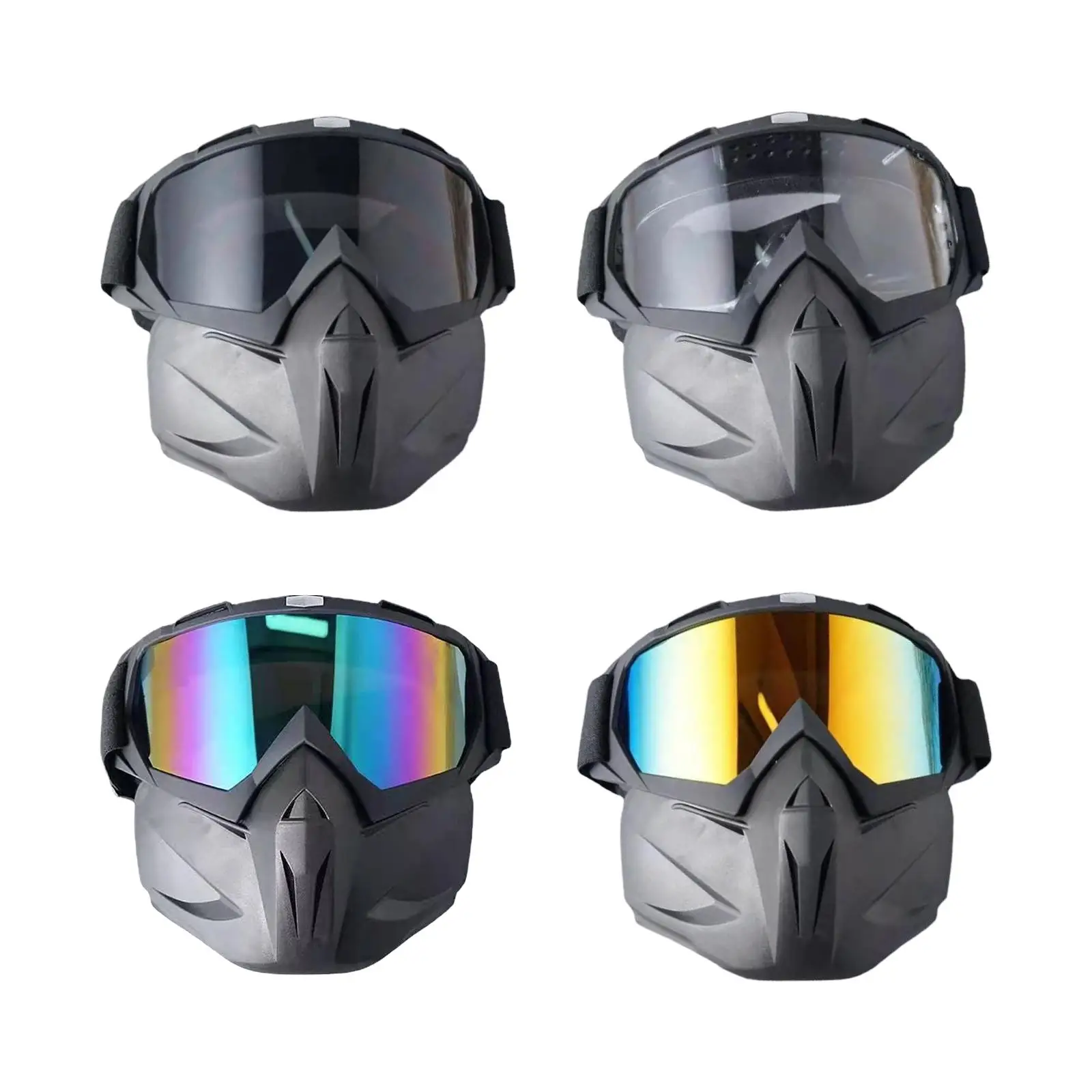 Motorcycle Goggles Mask Motocross Helmet Face Mask Windproof Protective Fog Proof Anti UV Glasses for Snowmobile Skiing Ski