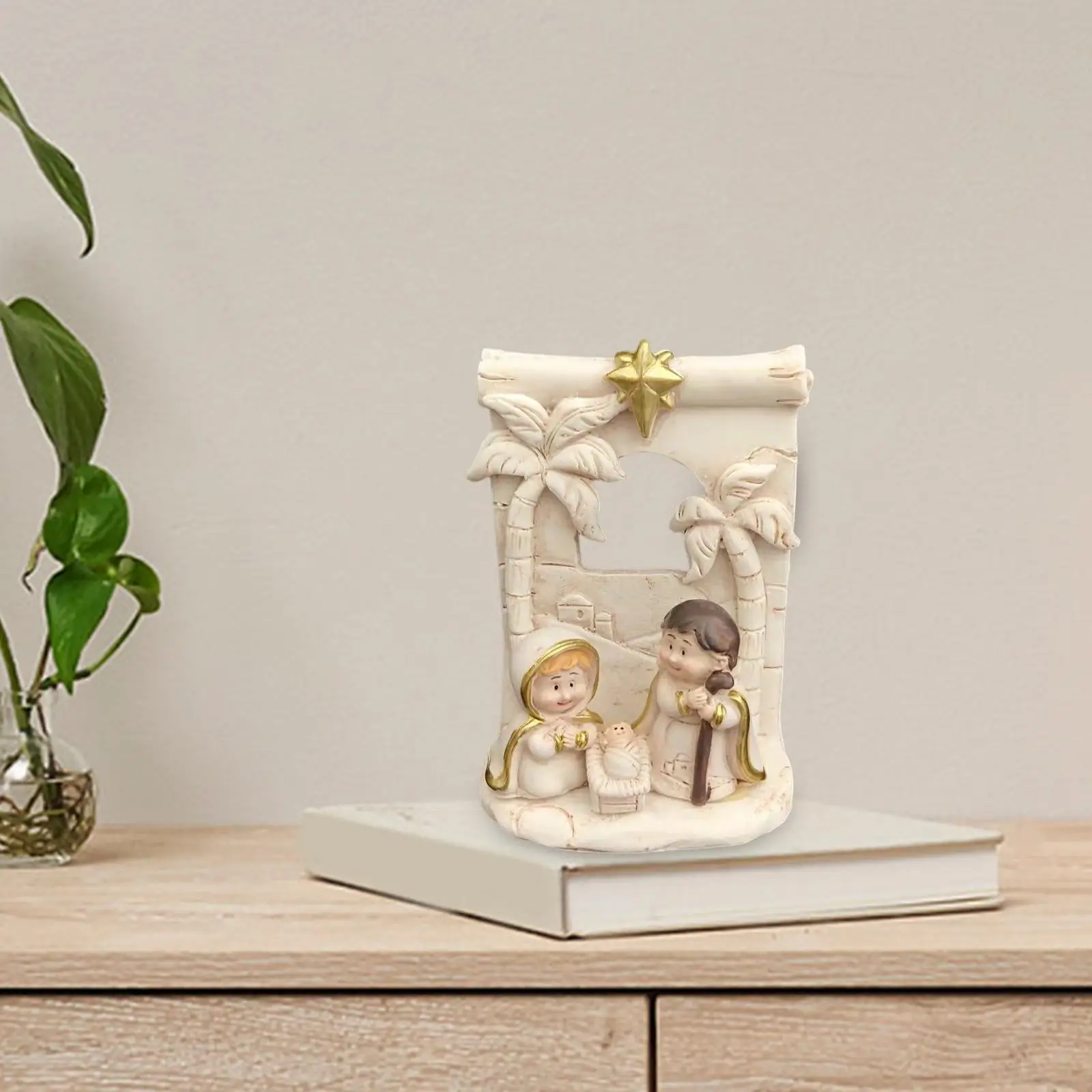 Resin Holy Family Figure Birth of Jesus Scene Collection for Christmas Gifts
