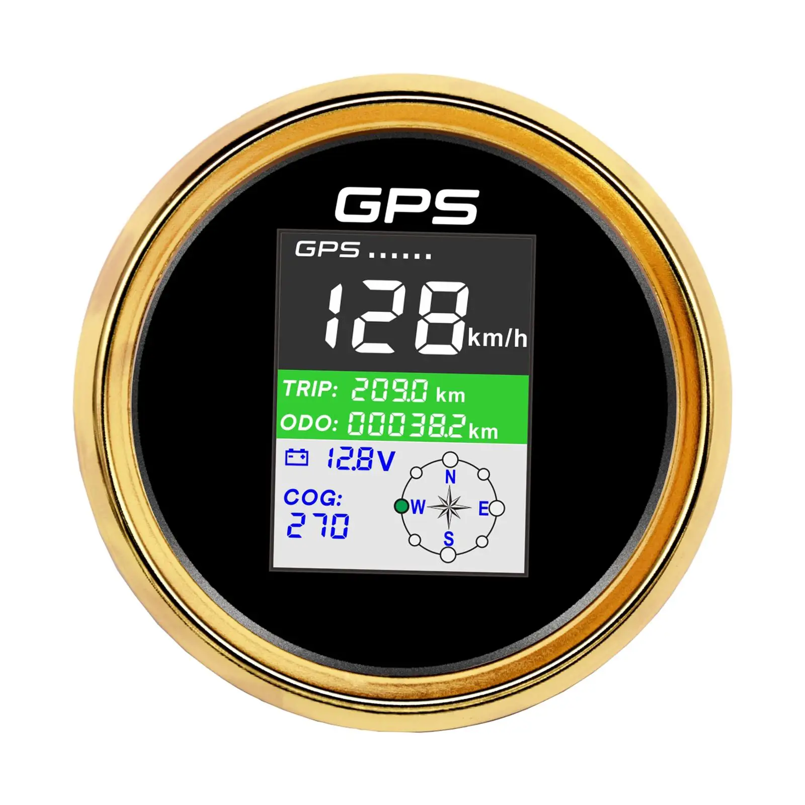 85mm GPS Speedometer Gauge Adjustable Mileage Digital Backlight LCD for Motorcycle Boat