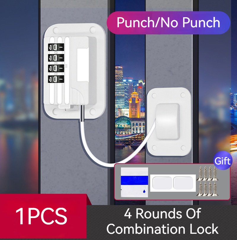 Description Picture 6 of itemRefrigerator Lock Cabinet Locks Child Safety Locks Lock Lockers Drawer Password Locks 4 Digit Lock for Windows Closets Drawers