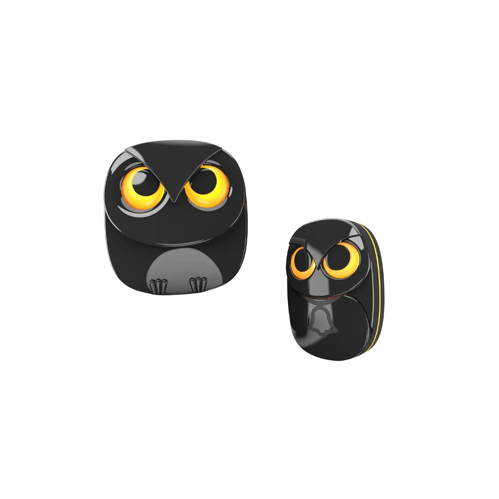 Wireless Driveway Security Alarm Convenient Cute Waterproof Accessories Decor Owl Shape for Front Porch Shed Garage Gate UK Plug