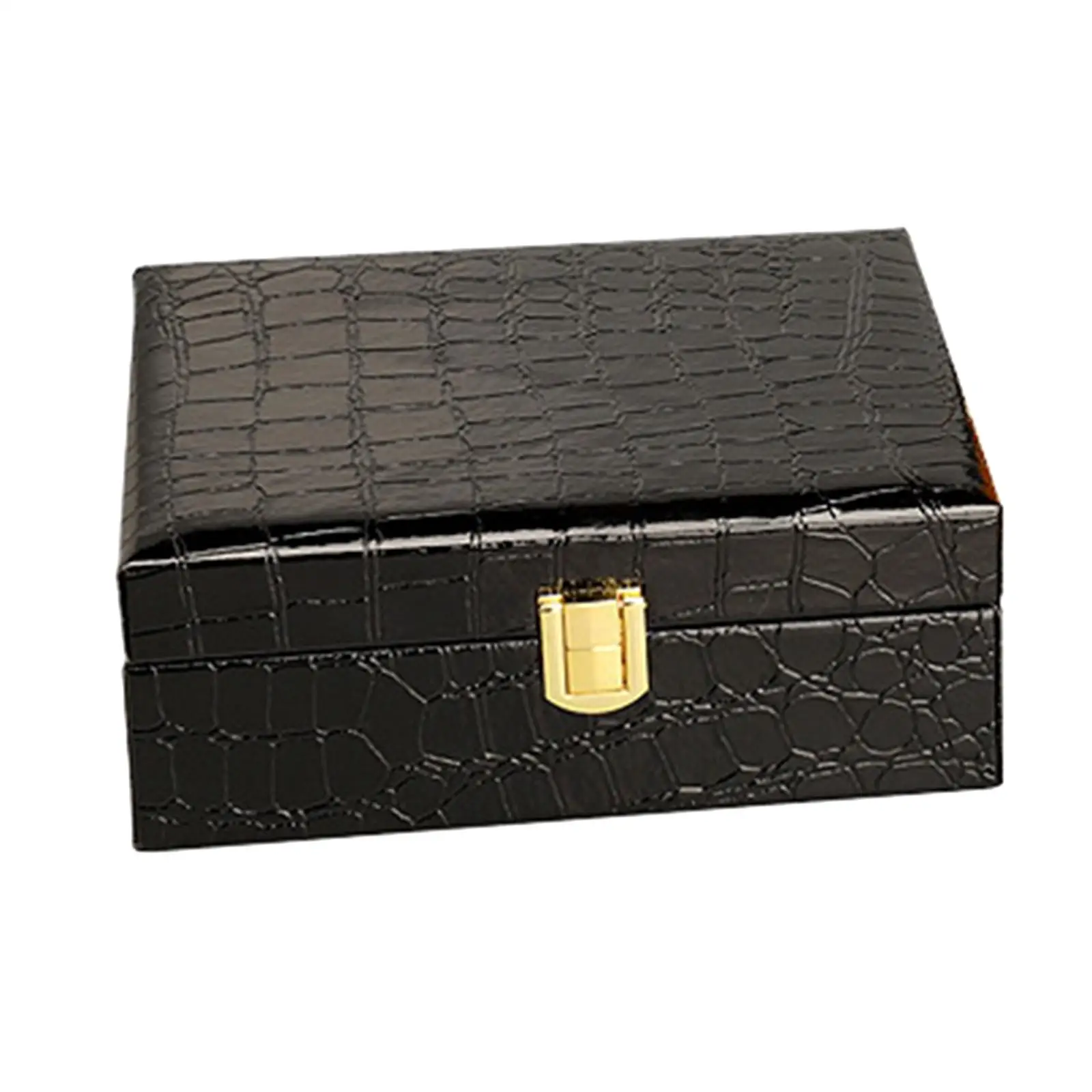 Cigar Case Jewelry Organizer Box Rectangular Vintage Storage Case Exquisite Handcraft Trinket Box for Travel Necklaces Women Men