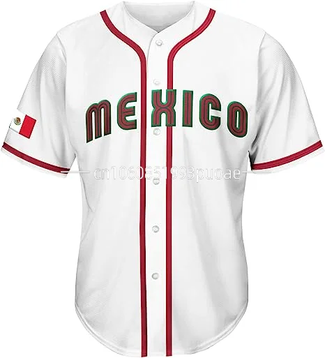 Mexico Baseball Jersey 3d Print Mesh Custom Name Baseball Shirt Men's  Street Oversize Apparel Short Sleeve Sportswear - AliExpress