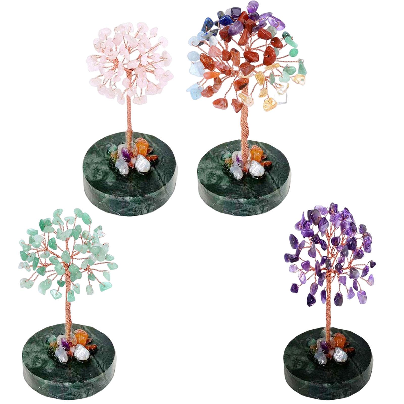 Feng Shui Tree Ornament Desktop Decoration Photo Props Scene Layout Handcraft Art Decor with Base Figurines for Indoor Wedding