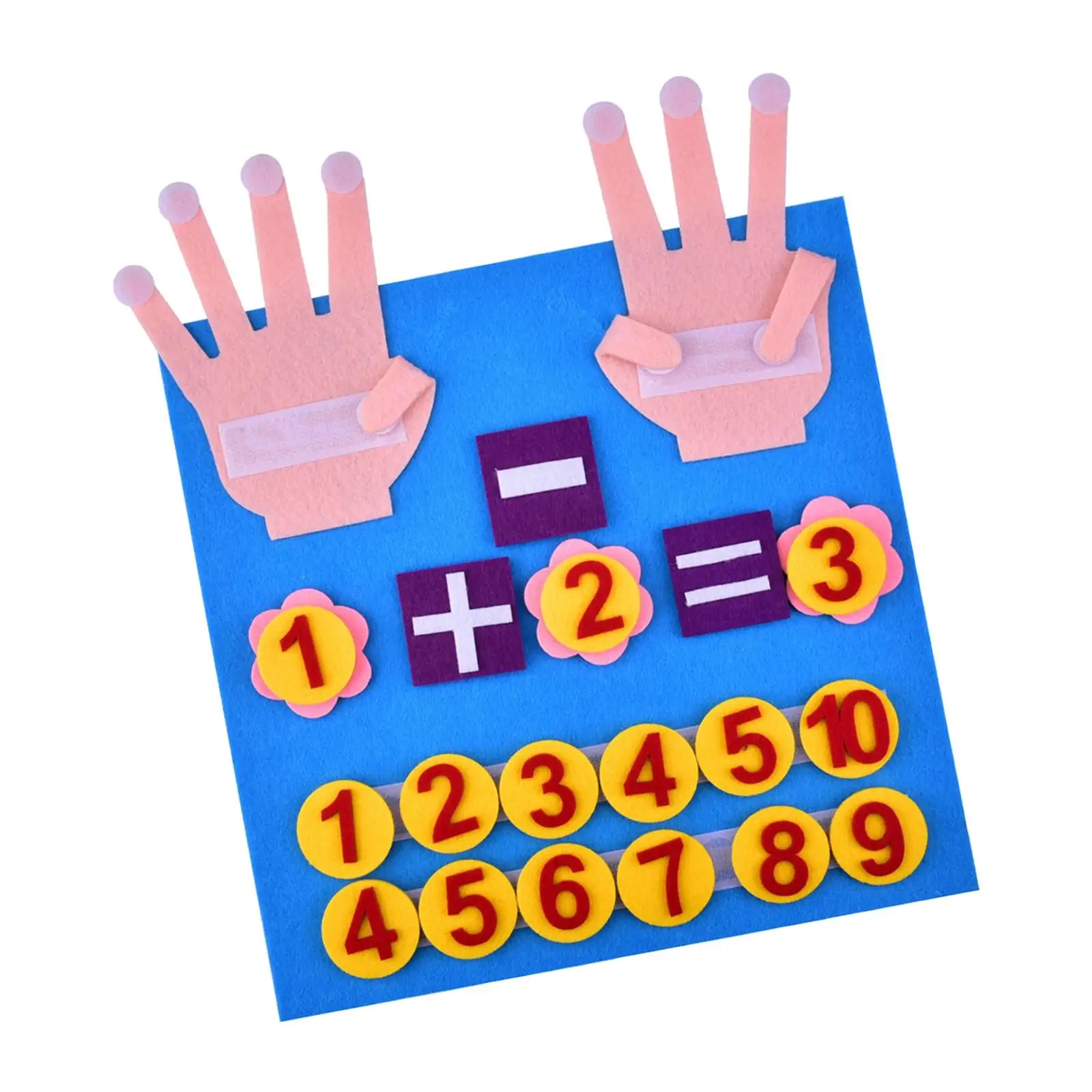 Finger Number Learning Activities Addition Subtraction Felt Math Toys Counting Game for Boys Girls Children Kindergarten Kids