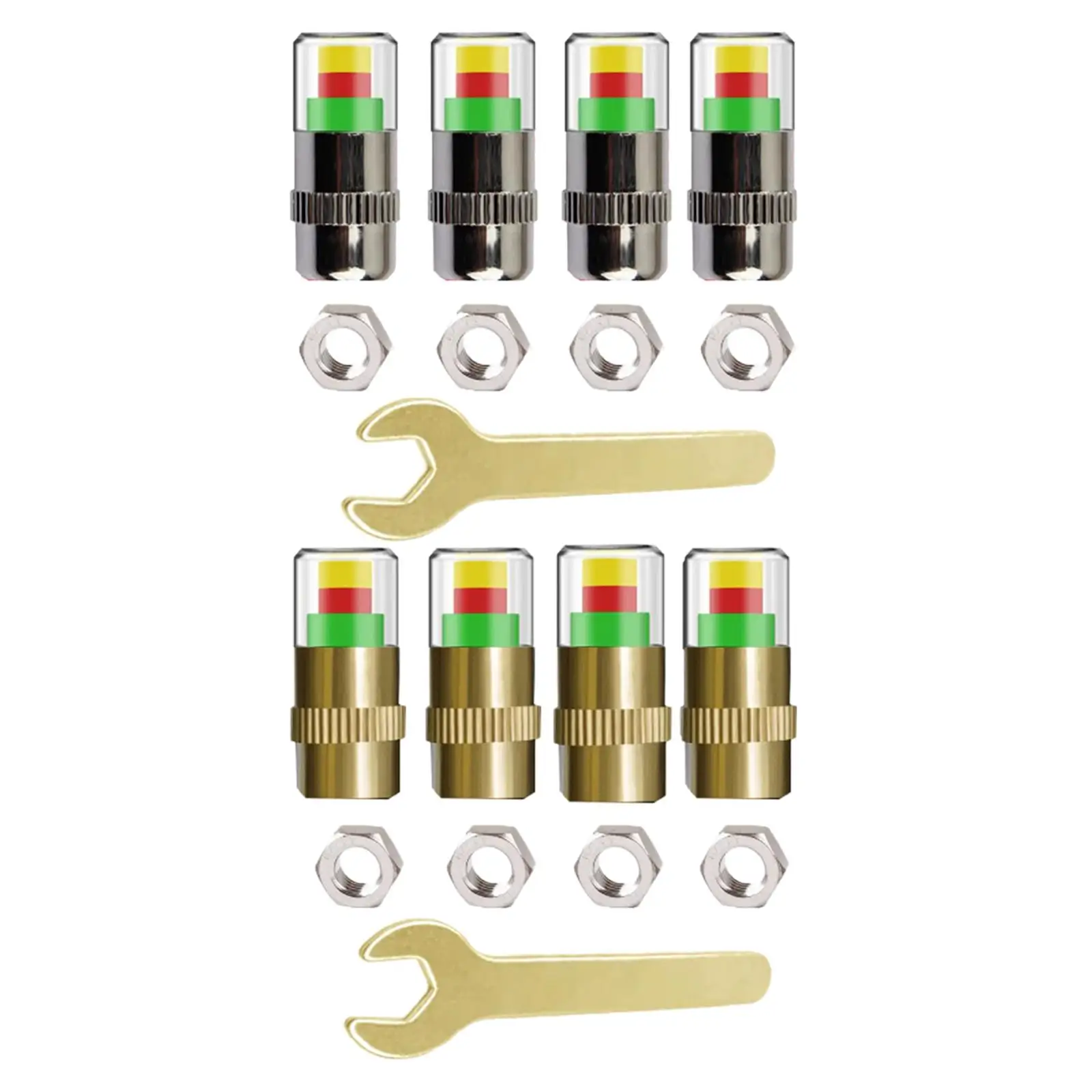 4 Pieces Car Tire Pressure Monitor Valve Caps Sensor Indicator for Bikes