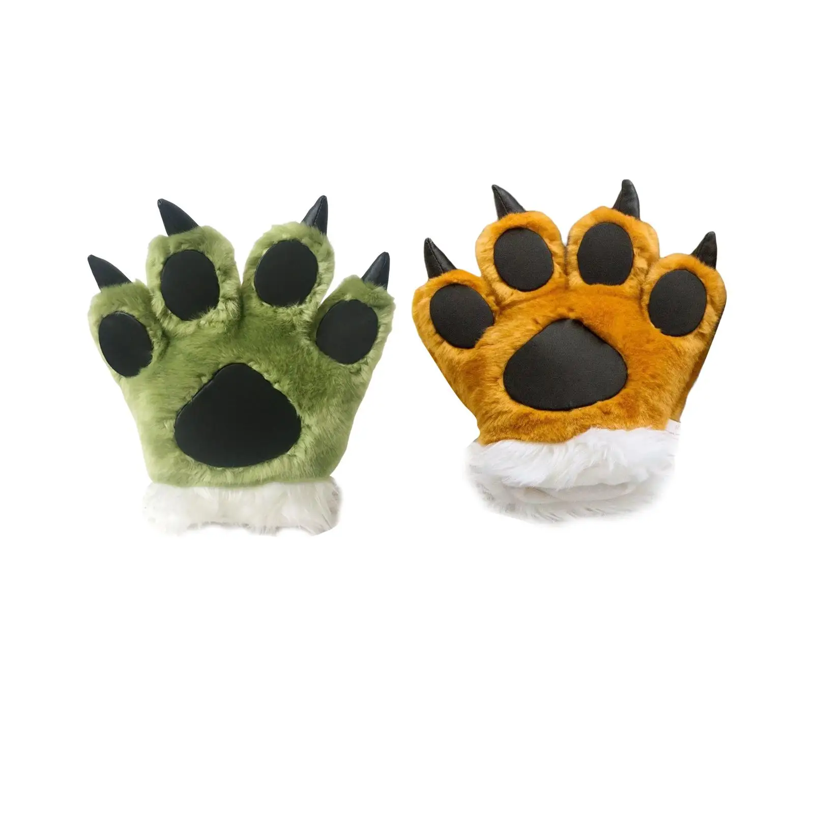 Animals Palm Paw Glove Toy Plush Halloween Cosplay Costume Bright Color Claw Mitten