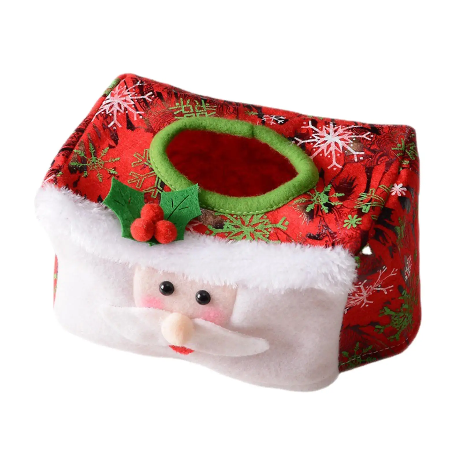 Creative Christmas Tissue Box Cover Napkin Holder Large Size Organizer Rectangular for Hotel Dressers Toilet Countertop Desktop