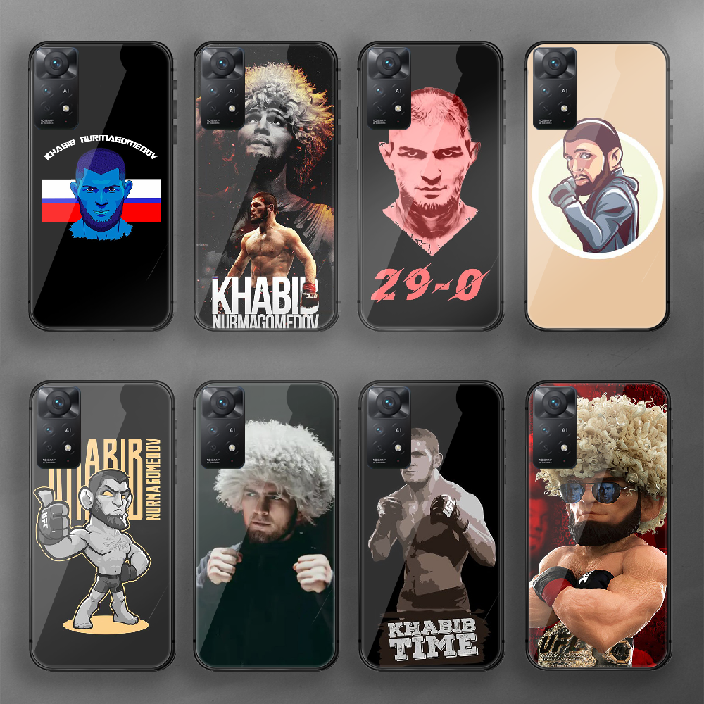 Khabib, Россия, Nurmagomedov, чехол для телефона из закаленного стекла для  Xiaomi Redmi Note 7 8 9 10 11 12 S Pro Plus 5G 9C 10C | AliExpress