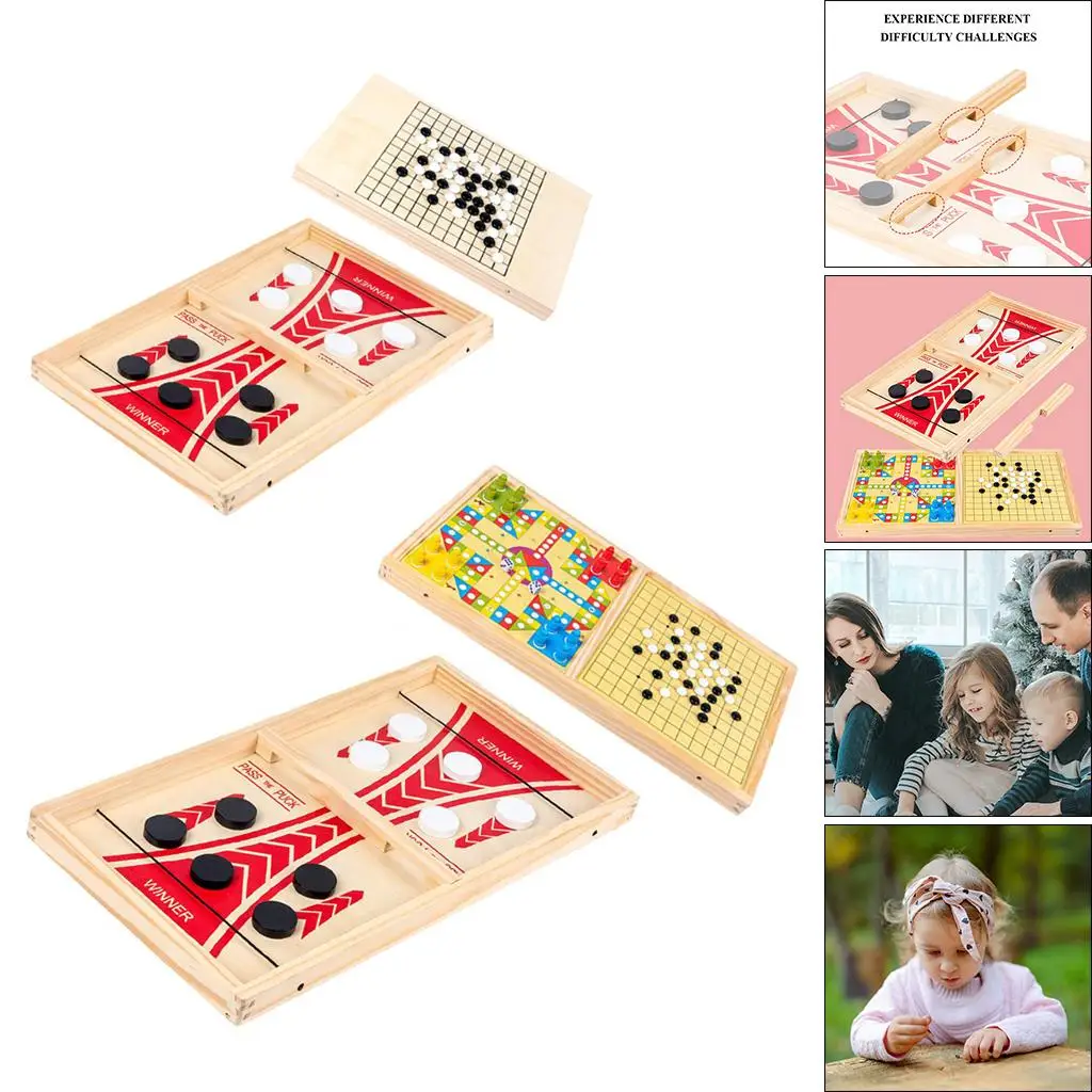 Fast Sling Puck Game Paced, Table Desktop Battle,Winner Board Games Toys Double