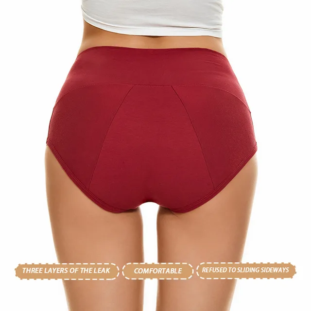 Pelvic Prolapse Support Underwear 4 Pieces High Waist Leakproof Underwear  For Women Panties Leak Proof Menstrual