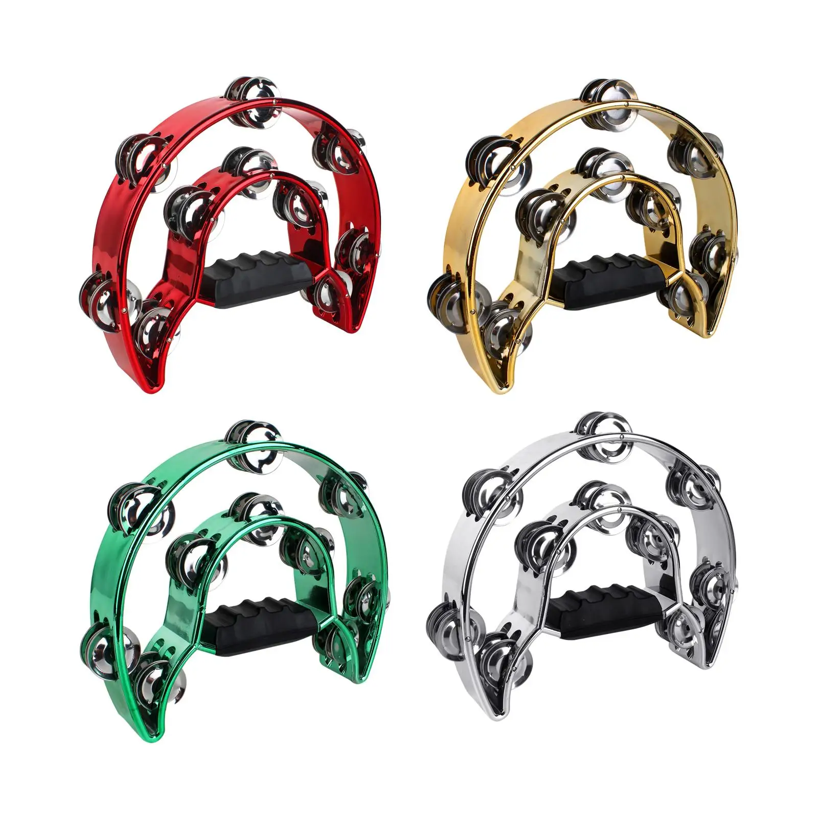 Hand Tambourine Bell Hand Percussion Musical Metal  Tambourines for Parties Games