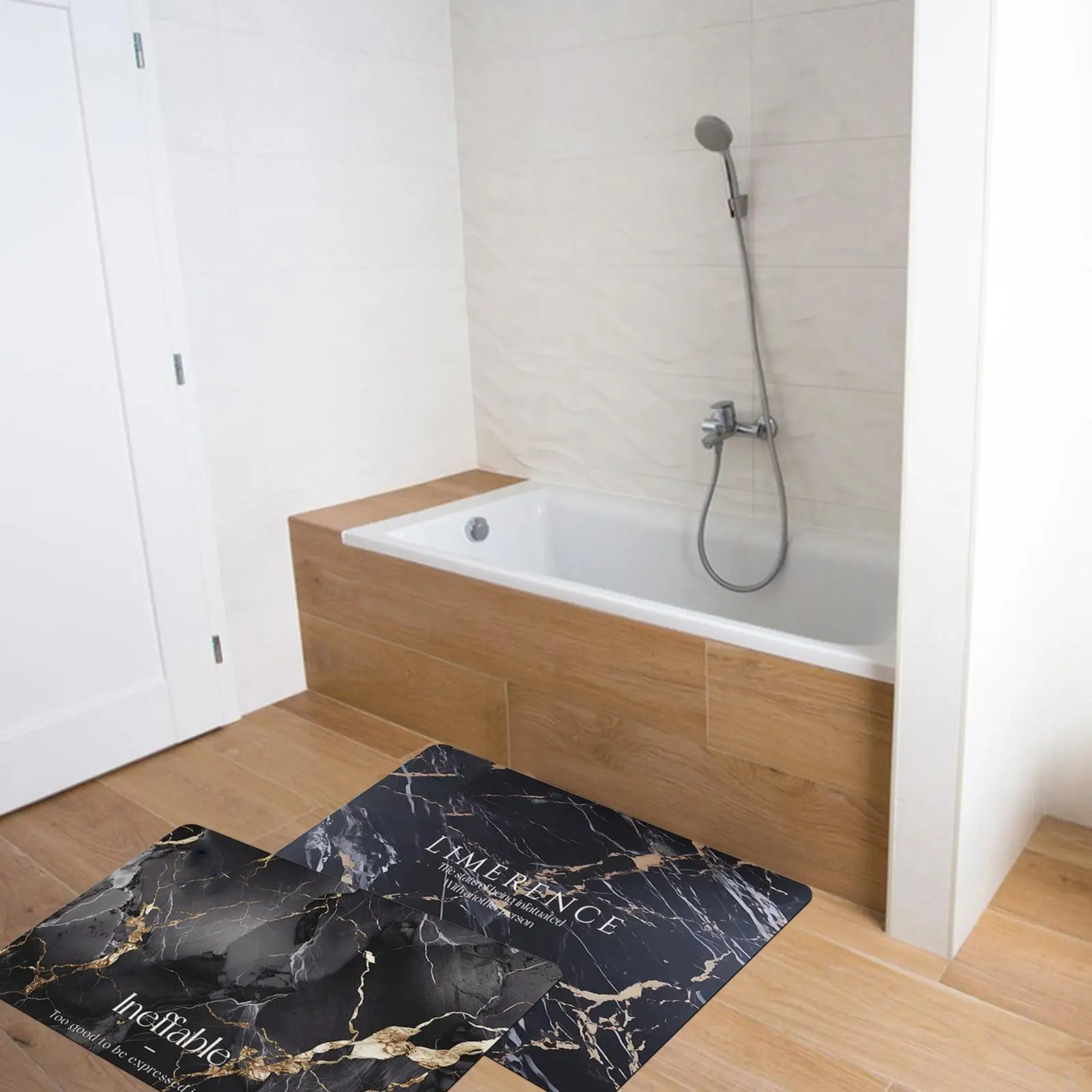 Diatom Mud Bath Mat Absorbent Non Slip Doormat for Hallway Entryway Bathroom