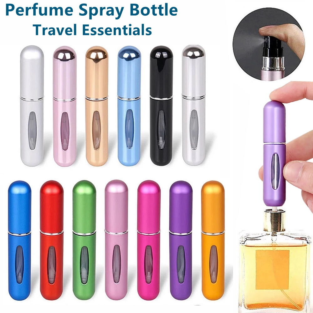 Best of 5ml Perfume Atomizer Portable Cosmetics Liquid Container Mini Aluminum Spray Alcochol Empty Refillable Bottle Travel Essentials Reviews & Tips