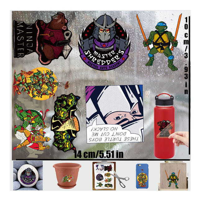 Teenage Mutant Ninja Turtles UV Transfer Stickers TMNT Cell Phone