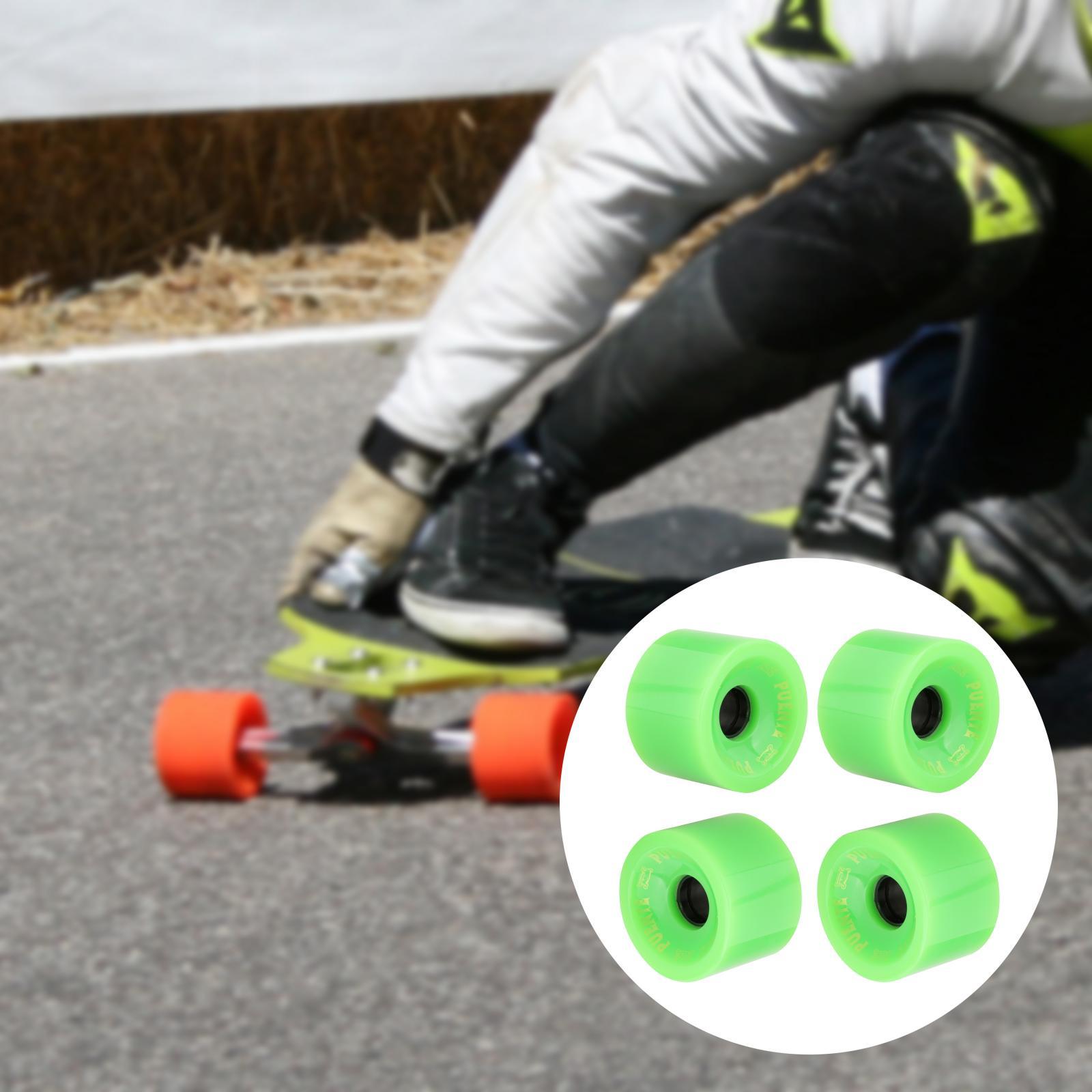 4x Longboard Wheel 70mm Smooth 82A for Skateboard Cruiser Street Accessories