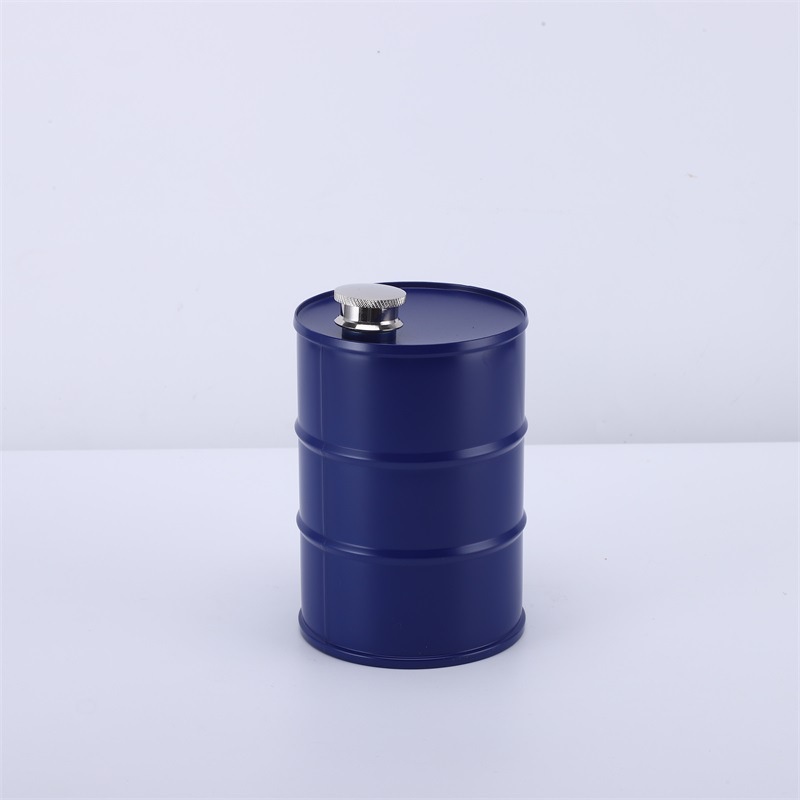 Description Picture 5 of item1Pc 25oz Water Bottle Oil Drums Shape Whisky Flagon Portable Stainless Steel Hip Flask