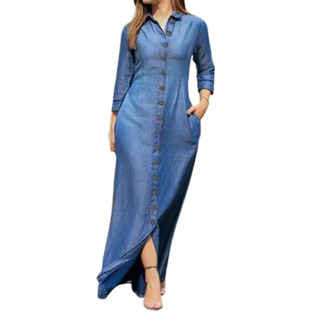 A.P.C. Ally Denim Maxi Dress in Blue | Lyst UK