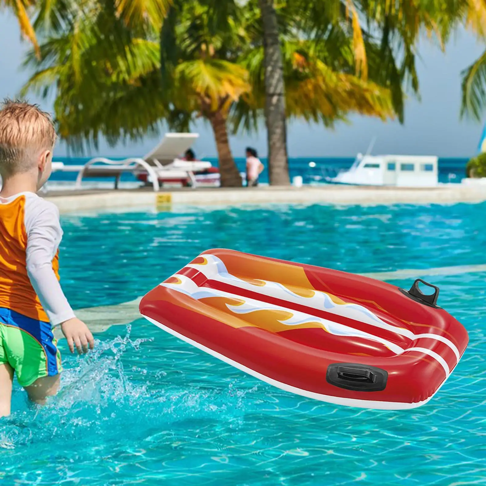 Inflatable Surfboard for Kids Portable Float Boards Surf Board Pool Float Boys Girls Swim Kickboard with Handle