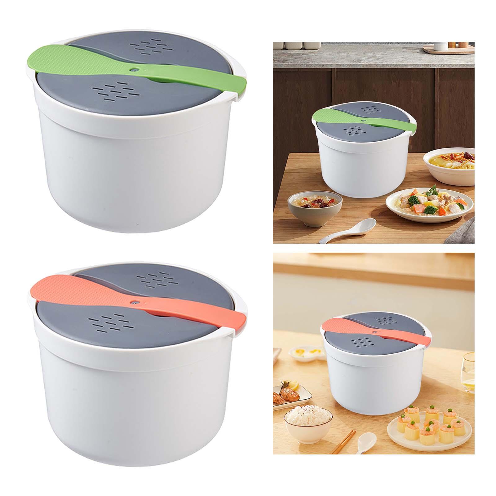 Microwave Pressure Steamer Cooker Cookware with Strainer 2L Microwave Rice Cooker Steamer for Quinoa Potato Rice Vegetables