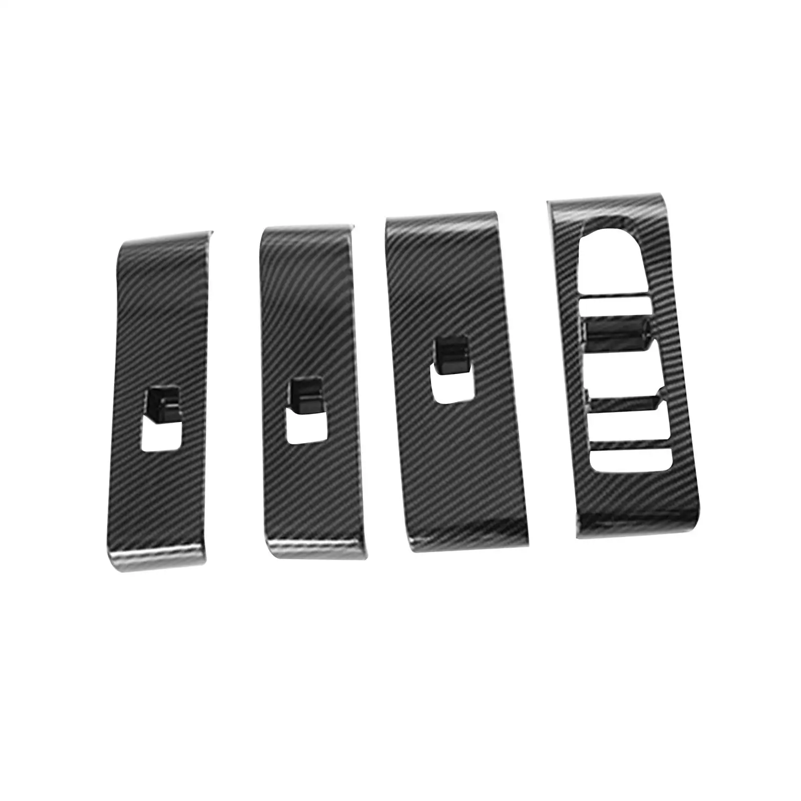 Window Switch Button Covers Sticker Car Door Window Carbon Fiber Color Durable Right Drive ABS for Byd Yuan Plus 2022