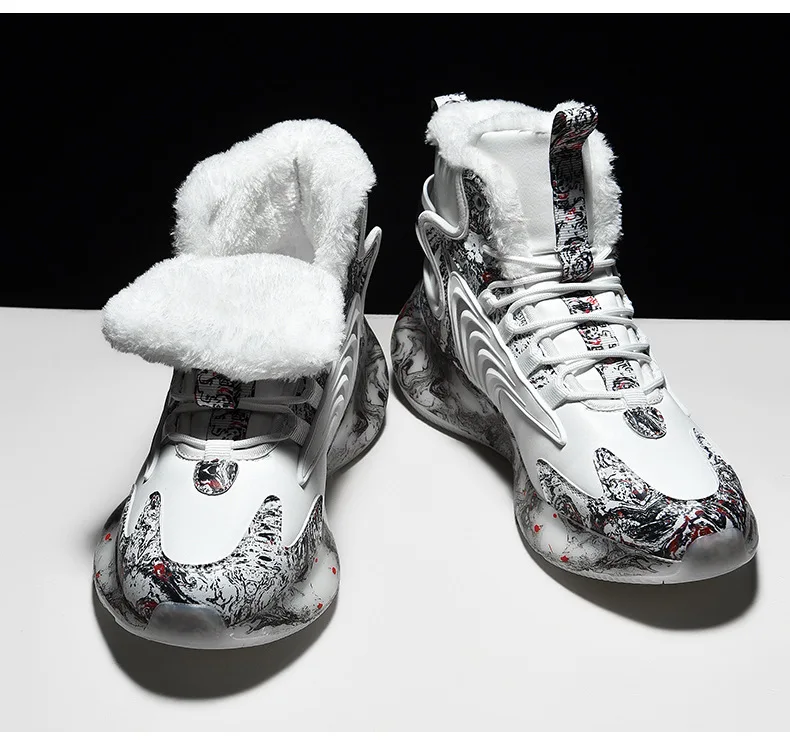 Winter Men Shoes with Plush Thick Insulation Outdoor Snow Boots Fashion Trend Soft Soles Sports Leisure Shoes Durable 2024