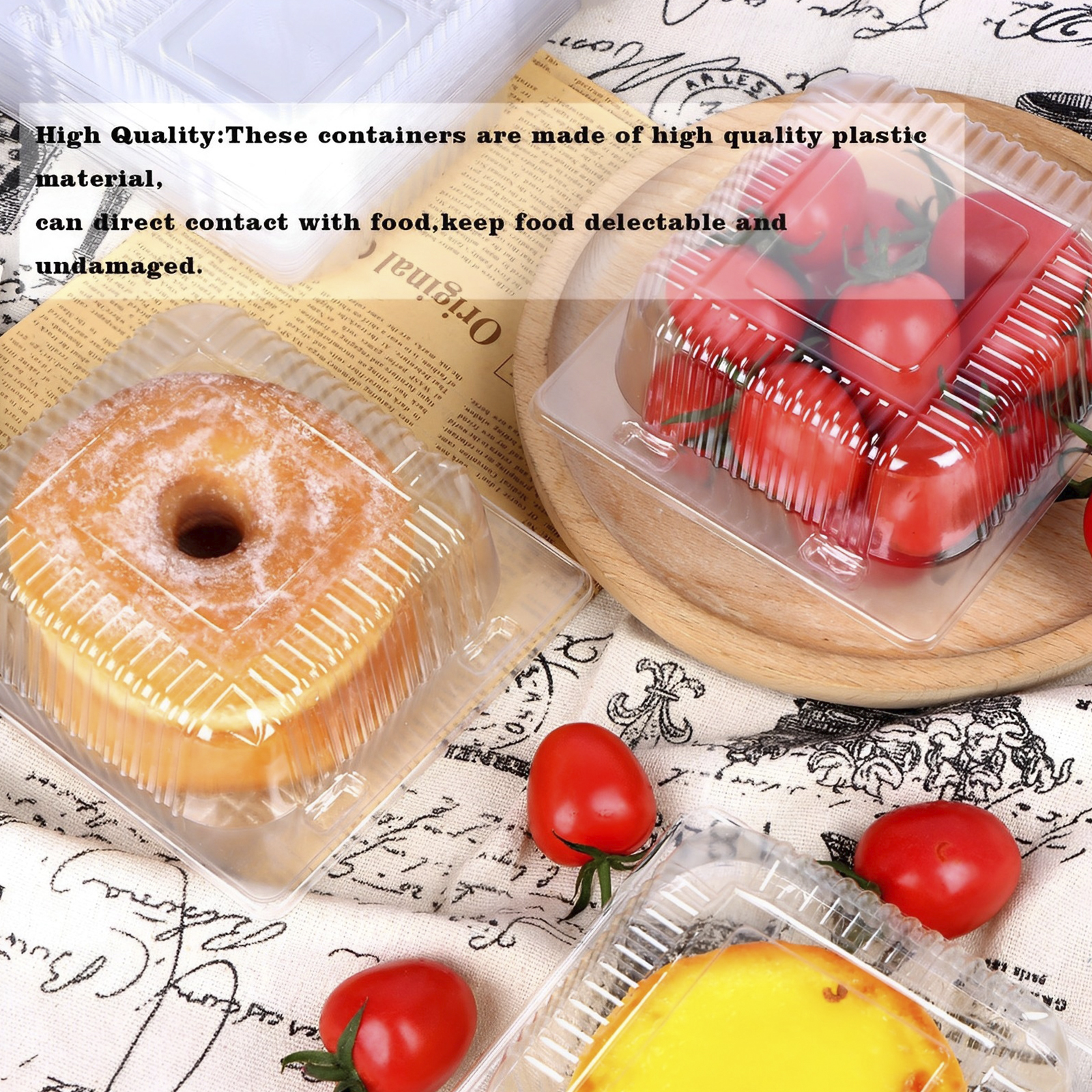 100Pcs Platz Käsekuchen Boxen Scheibe Kuchen Box Dreieck Pie Halter Kuchen Boxen Cupcake Scheibe Container Für Bäckerei Party Hochzeit – Detail 3