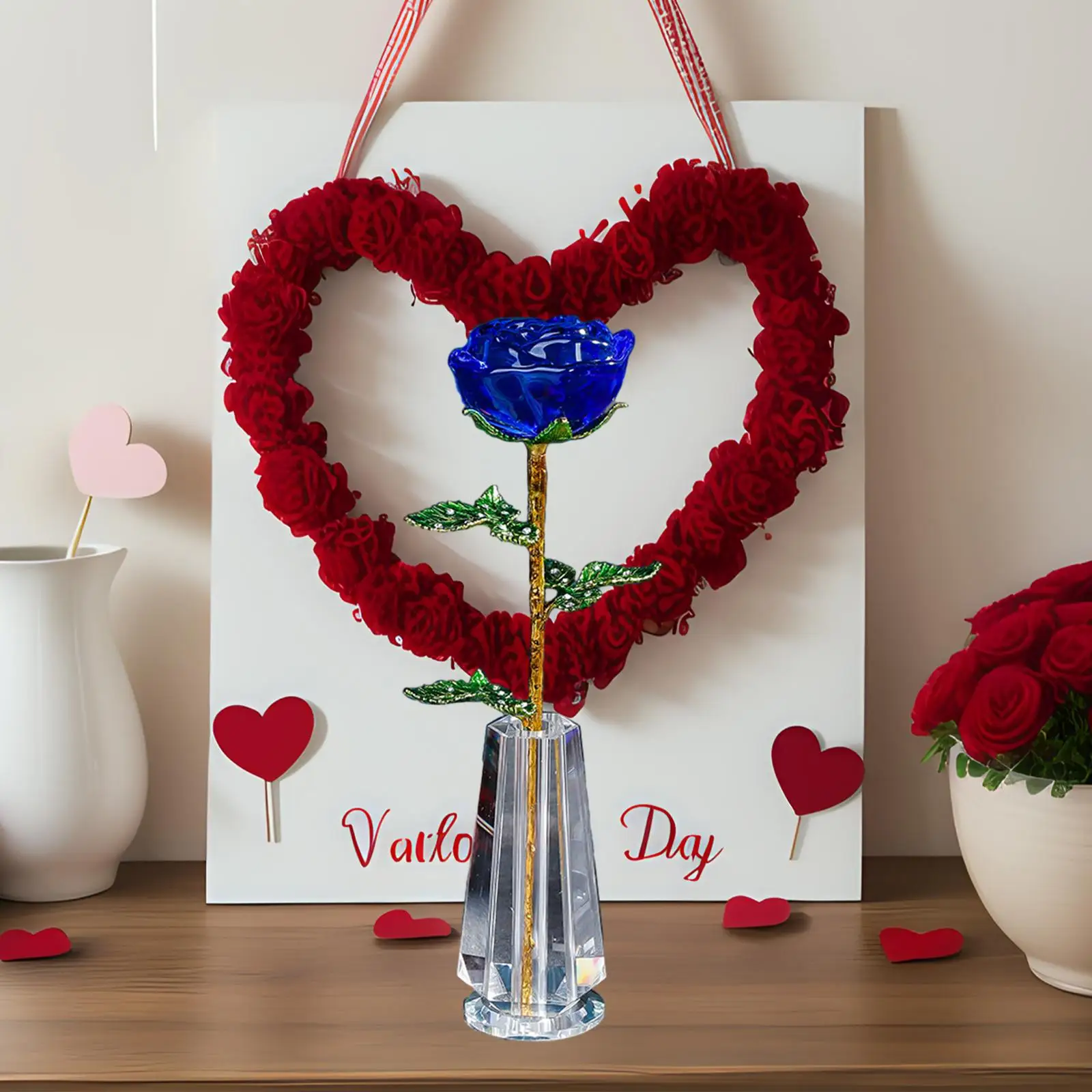 Valentine`s Day Crystal Flower Wedding Home Decoration for Boyfriend Mom Him