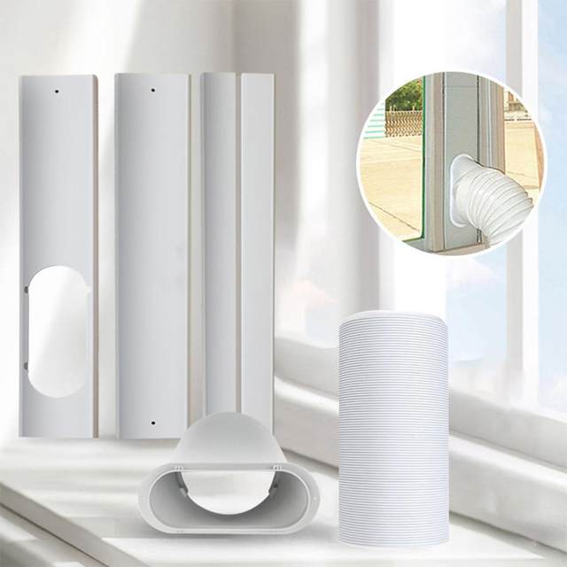 Kit De Sellado Para Aire Acondicionado Portátil | 2 Piezas De PVC Ajustables Para Ventanas
