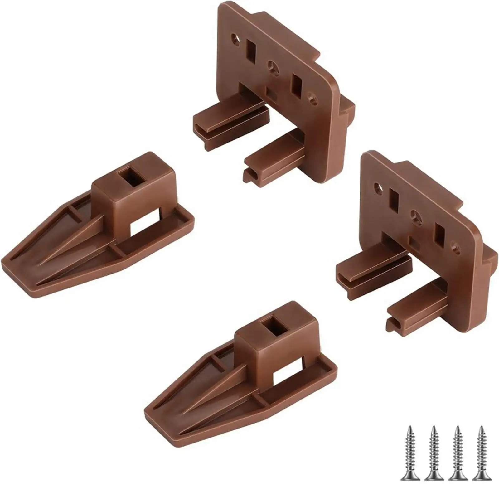 5x Drawer Track Guide and Glides Drawer Replacement Part Drawer Installation Accessories for Dressers Center Mount Drawer