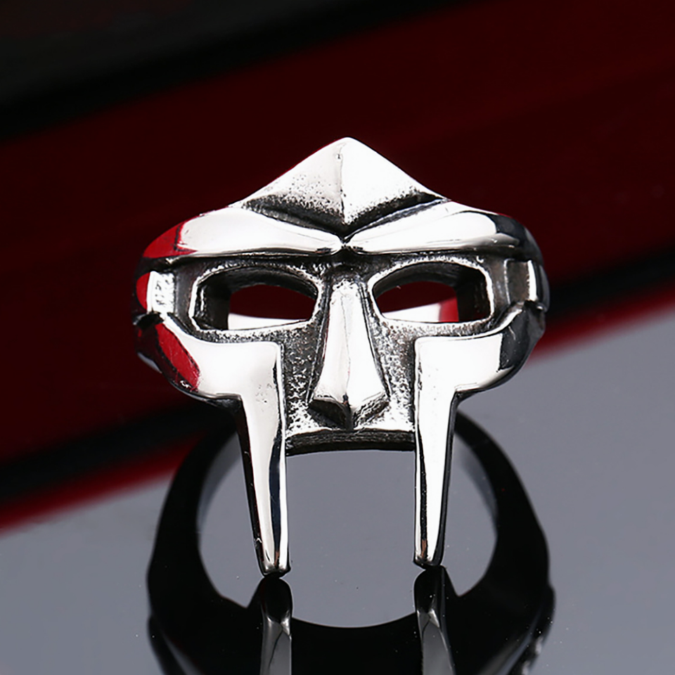 Gothic Vintage Klassische Mf Doom Maske Ringe Punk Ägyptischer Pharao Edelstahl Ring Für Männer Jungen Mode Schmuck Geschenk Großhandel – Detail 3