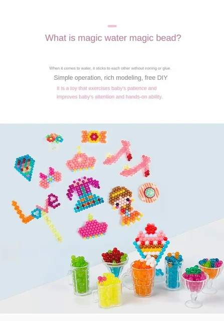300 Cuentas Mágicas De Agua | 24 Colores Y 80 Herramientas | Manualidades Creativas Para Niños
