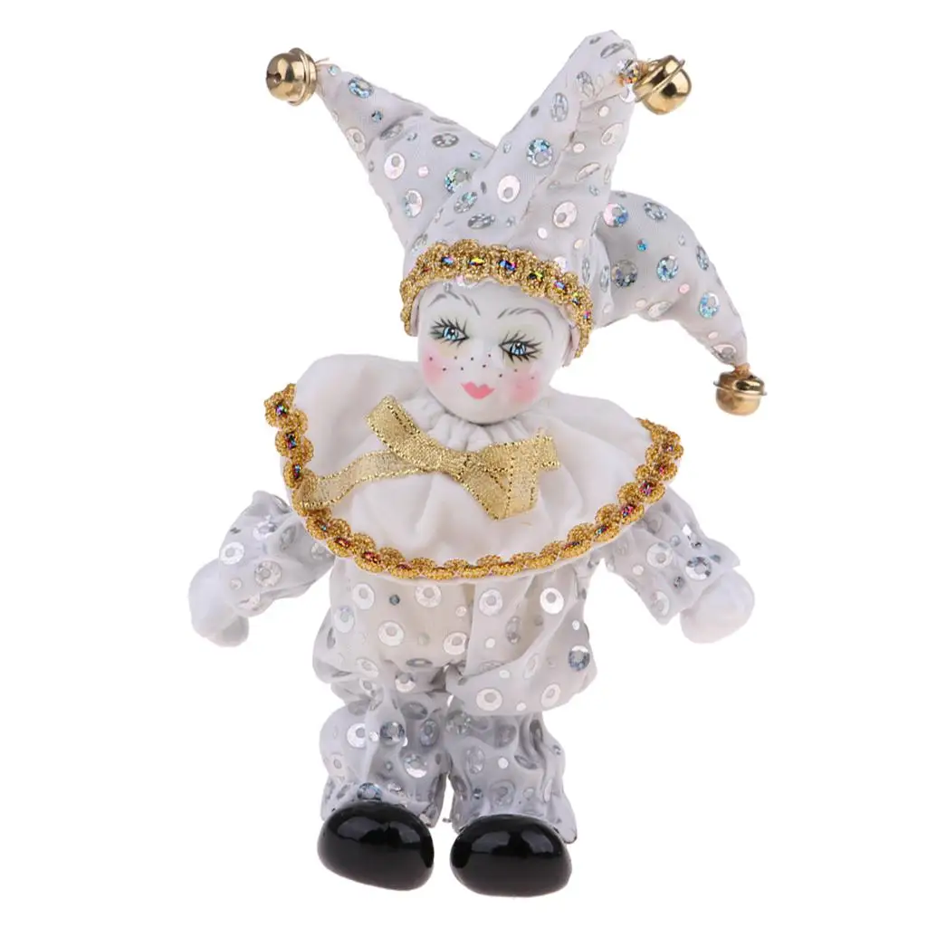  Porcelain Doll Standing  Dolls Clown Doll Toys Ornament White