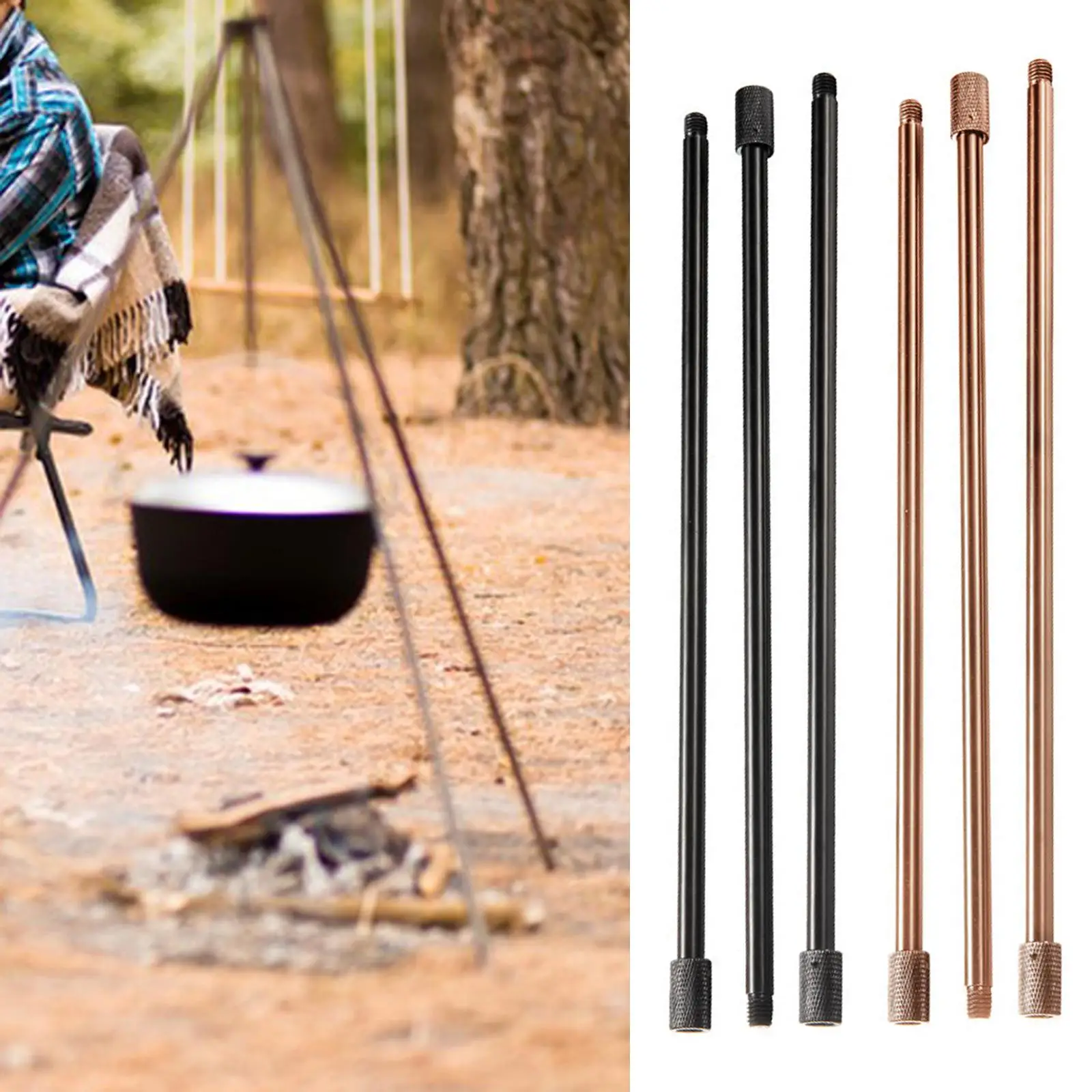 Outdoor Camping Cooking Set Tripod Camping Cookware Resistant Camp Accessories Mess Set Durable Hanging Bracket for BBQ