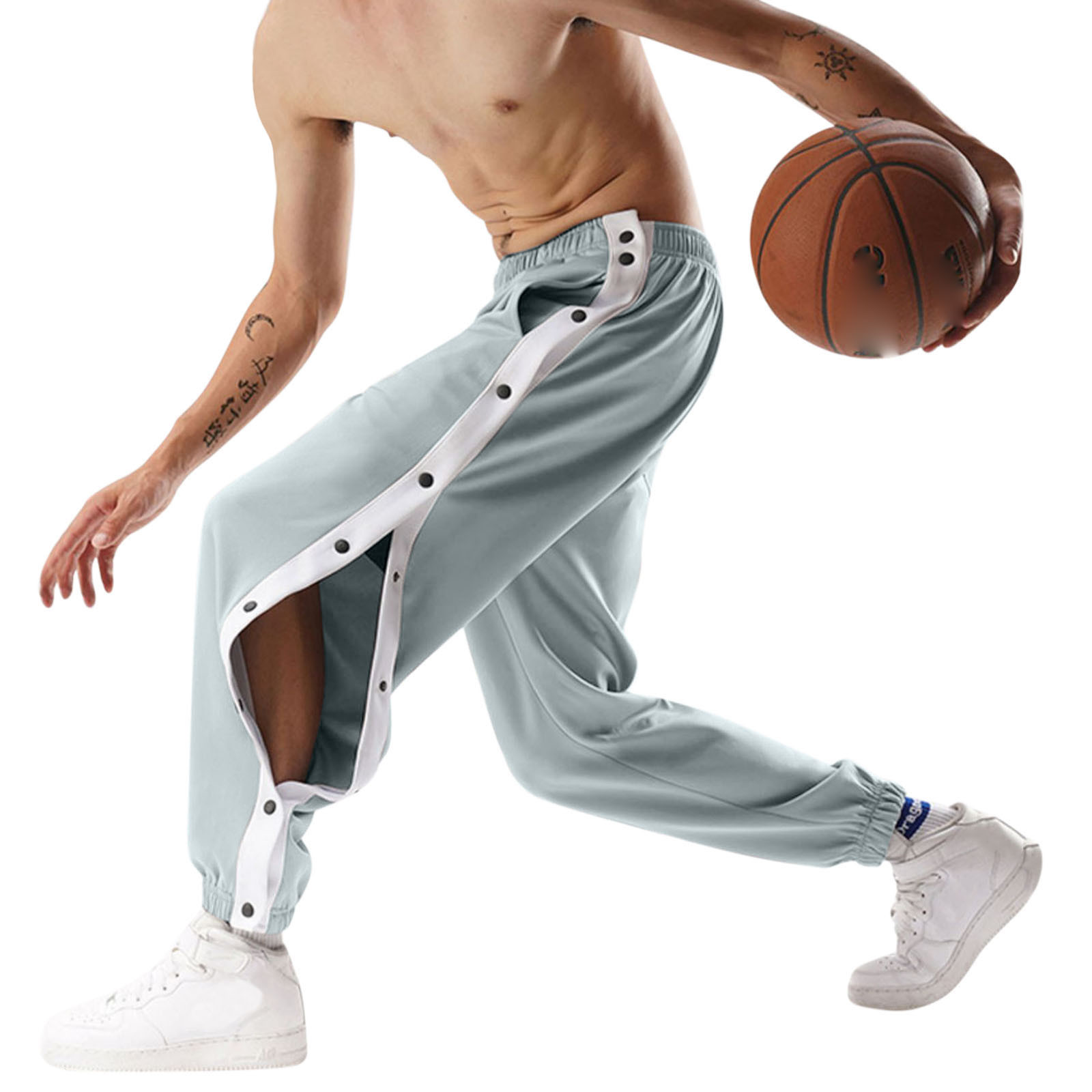 Men's Tear Away Pants Basketball Casual 
