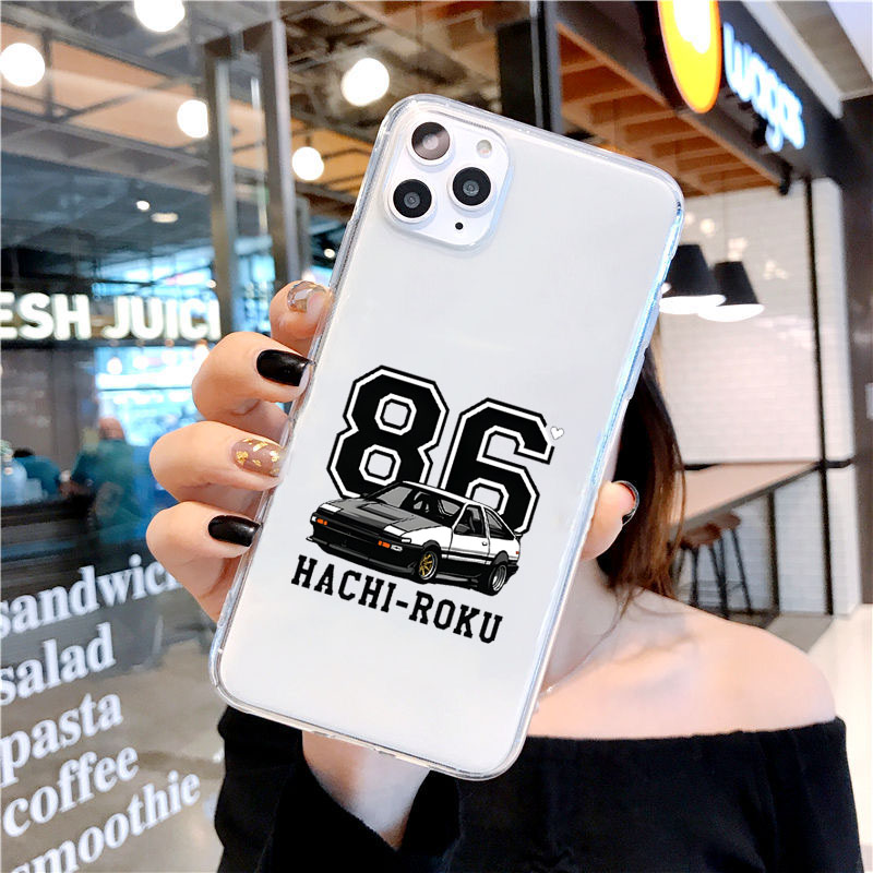 Drift japanischen Anime Ae86 erste d Handy hülle für iPhone 13 12 11 14 15 Pro Max Mini XR XS plus klare stoß feste Abdeckung Fundas – Detail 3