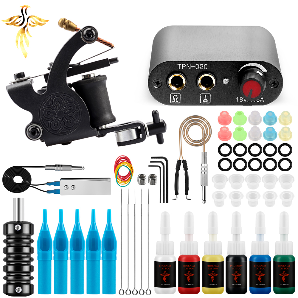 Best of Beginner Complete Tattoo Machine Set Power Supply Black Inks Pigment Cartidge Needles Tattoo Accessories Tattoo Body Art Kit Reviews & Tips