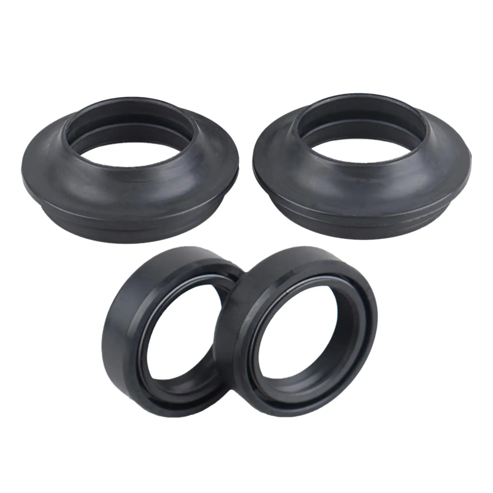 4Pcs Fork Oil Seal and Dust Seal Kit Heat Resistance Oil Resistance Direct