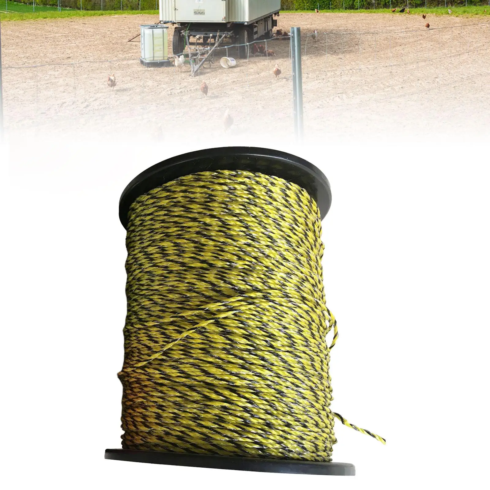 Fence Polywire Cattle Rustproof Upgraded Conductive Animal 1 Roll Wire