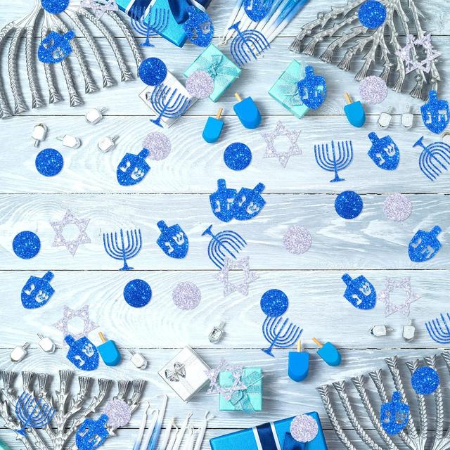  105 Large Pieces Blue, Silver And White Glitter Snowflake  Foam Stickers Christmas Hanukkah Crafts