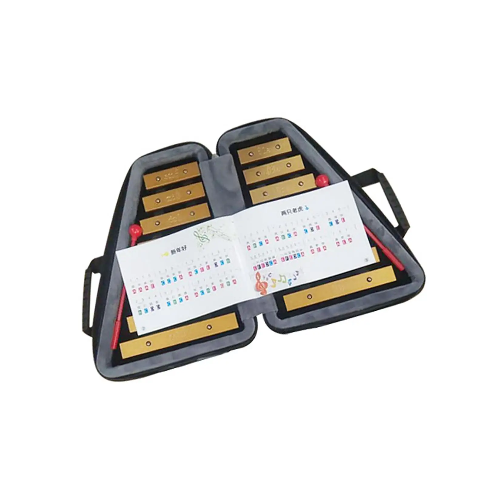 16 Note Glockenspiel Coordination Motor Skill Hand Knock Piano Toy for Live Performance Concert School Orchestras Outside Home