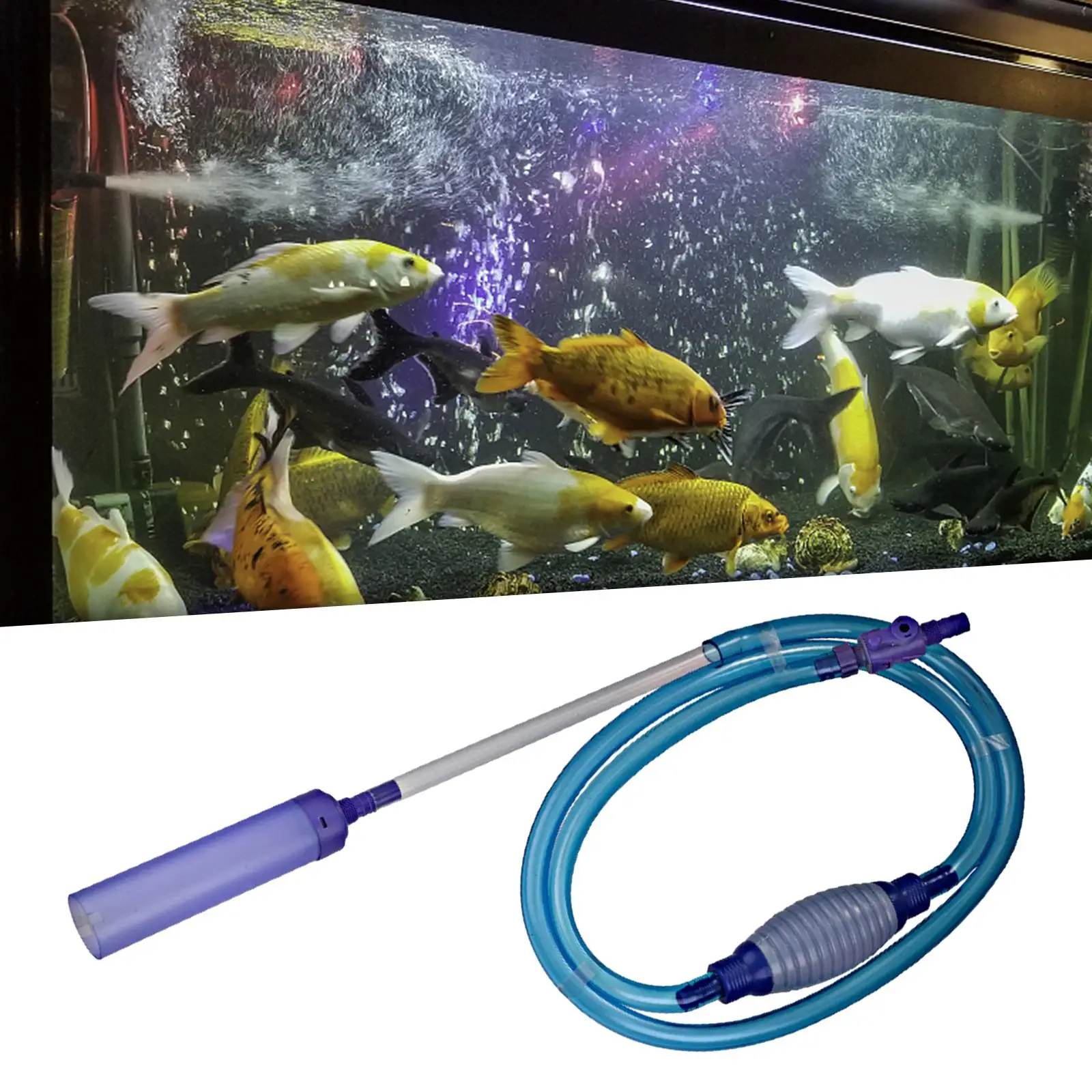 Fish Tank Water Change Vacuum Gravel Cleaner Removable Aquarium Clean for Aquarium Cleaning Sand Cleaning Fish Tank Accessories